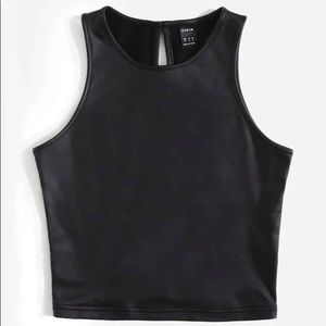 shein leather tank top